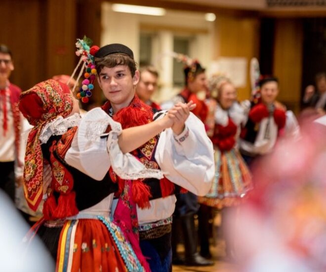 Krojový ples s představením krále Davida Chaloupky a ročníku 2001